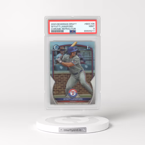 2023 Bowman Draft #BDC106 Wyatt Langford - Chrome-Refractor (PSA 9 MINT)