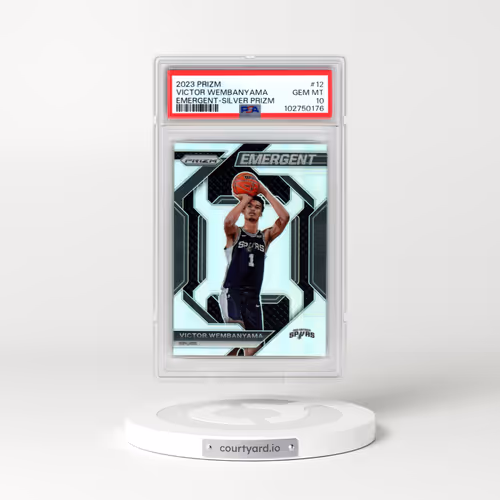 2023 Panini Prizm Emergent #12 Victor Wembanyama - Silver Prizm (PSA 10 GEM MINT)