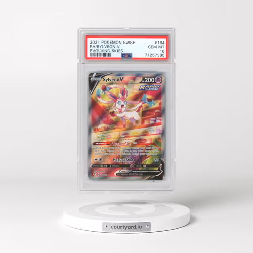 2021 Pokémon Sword & Shield Evolving Skies #184 Sylveon V - Holo Full Art (PSA 10 GEM MINT)