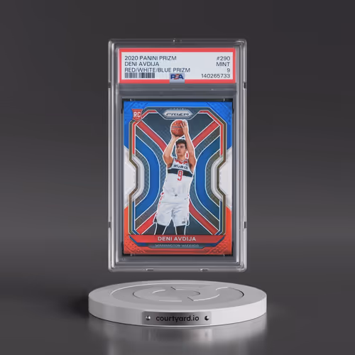 2020 Panini Prizm #290 Deni Avdija - Red/White/Blue Prizm (PSA 9 MINT)