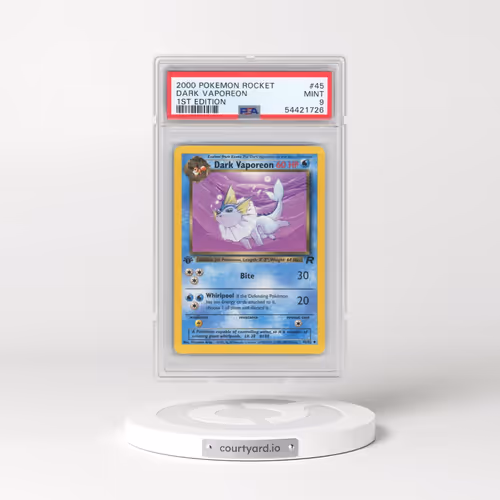2000 Pokémon Rocket #45 Dark Vaporeon - 1st Edition (PSA 9 MINT)