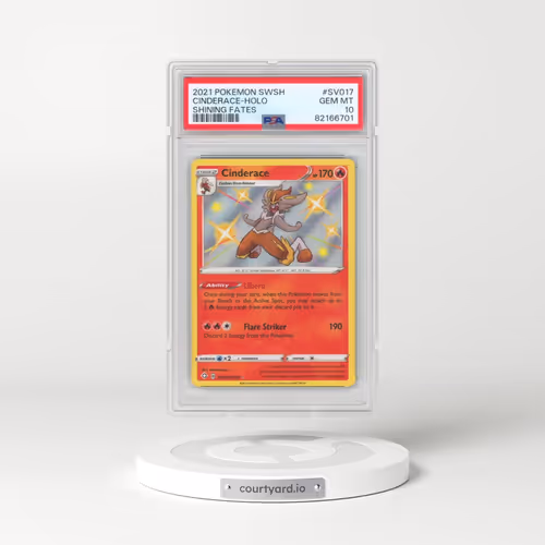 2021 Pokémon Sword & Shield Shining Fates #SV017 Cinderace - Holo (PSA 10 GEM MINT)