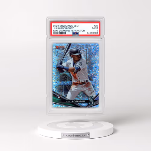 2022 Bowman's Best #23 Julio Rodriguez - Mini Diamond Refractor (PSA 9 MINT)