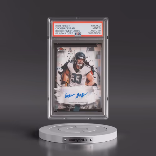 2024 Topps Finest Rookie Finest Autographs #RFACD Cooper Dejean (PSA 9 MINT)
