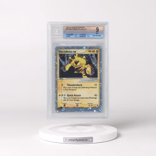 2003 EX Ruby & Sapphire (2003 Copyright, w/ "e" Symbol) #97 Electabuzz ex - Holo (BGS 9 MINT)