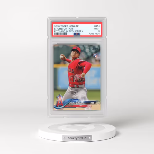 2018 Topps Update #US1 Shohei Ohtani - Pitching in Red Jersey (PSA 9 MINT)