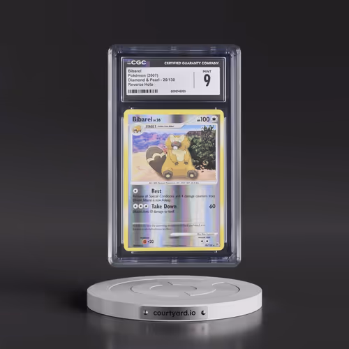 2007 Diamond & Pearl #20/130 Bibarel - Reverse Holo (CGC 9 MINT)