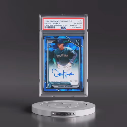 2024 Bowman Chrome Sapphire Edition Prospects Autographs #DJ Dawel Joseph (PSA 10 GEM MINT)