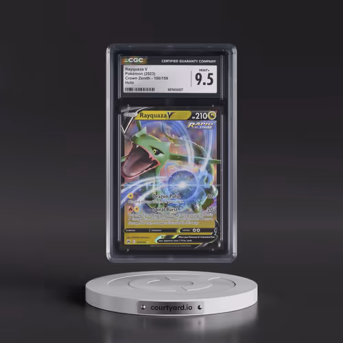 2023 Crown Zenith #100/159 Rayquaza V - Holo (CGC 9.5 MINT+)