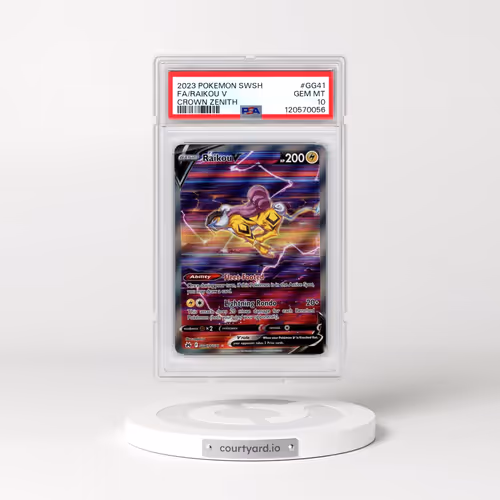 2023 Pokémon Sword and Shield Crown Zenith #GG41 Raikou V - Holo Full Art (PSA 10 GEM MINT)