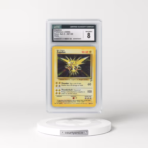 2000 Base Set 2 #20/130 Zapdos - Holo (CGC 8 NM-MT)
