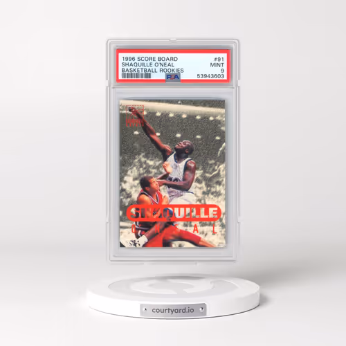 1996 Score Board Basketball Rookies #91 Shaquille O'Neal (PSA 9 MINT)