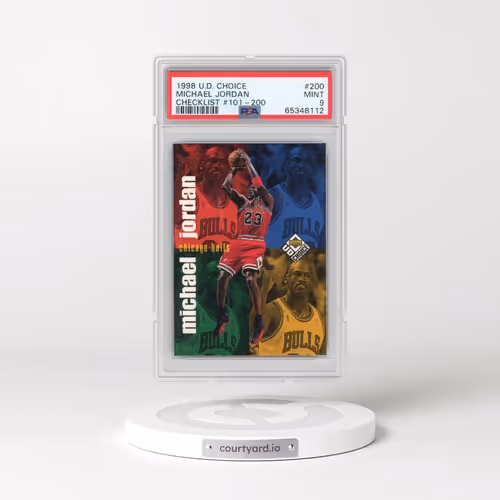 1998 UD Choice #200 Michael Jordan - Checklist #101-200 (PSA 9 MINT)