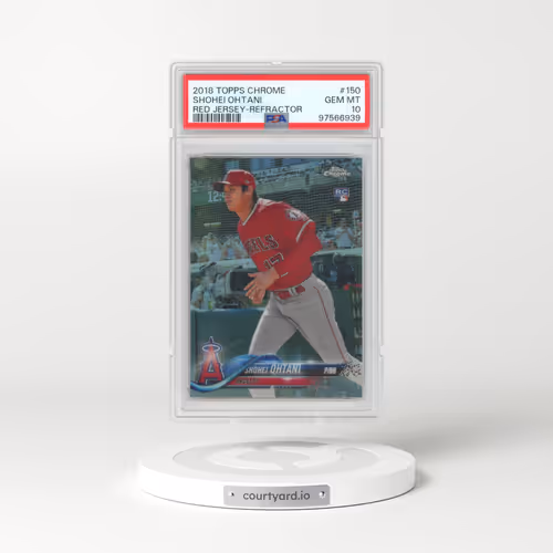 2018 Topps Chrome #150 Shohei Ohtani - Red Jersey-Refractor (PSA 10 GEM MINT)