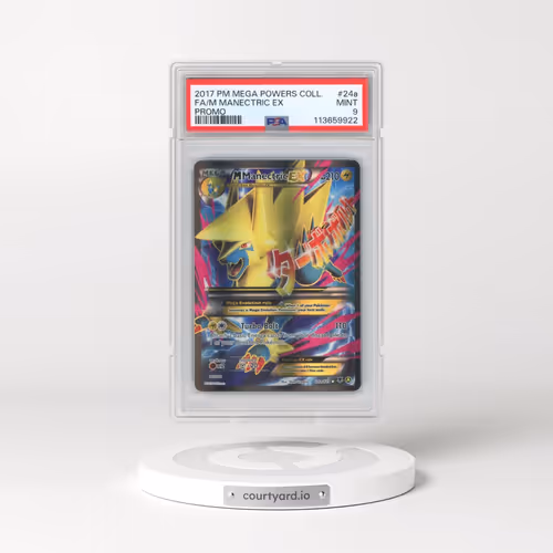 2017 Pokémon Mega Powers Collection Promo #24a M Manectric EX - Holo Full Art (PSA 9 MINT)