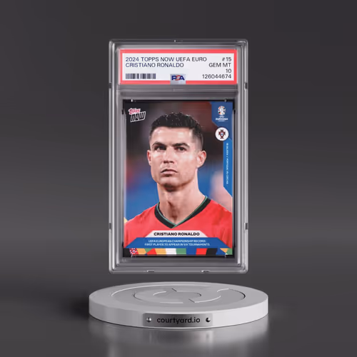 2024 Topps Now UEFA Euro #15 Cristiano Ronaldo (PSA 10 GEM MINT)