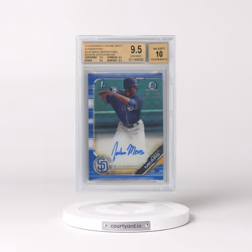 2019 Bowman Draft Chrome Draft Picks Autograph #CDAJM Joshua Mears - Blue Wave Refractor (BGS 9.5 GE