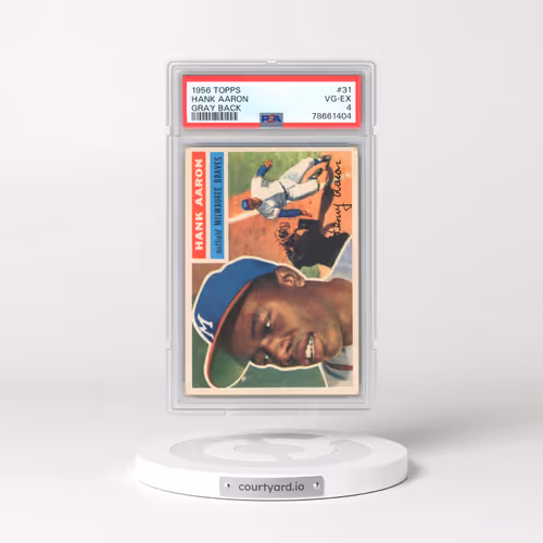 1956 Topps #31 Hank Aaron - Gray Back (PSA 4 VG-EX)