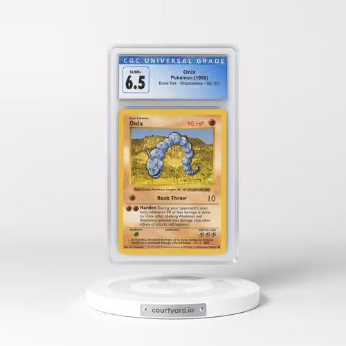 1999 Base Set #56 Onix - Shadowless (CGC 6.5 EX-MT+)