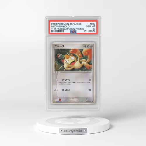 2003 Pokémon Promo #029 Meowth - Holo 7-11 Fair Campaign (PSA 10 GEM MINT)