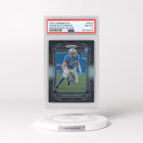 2022 Panini Chronicles Prizm Black #PB16 Aidan Hutchinson Silver