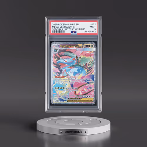 2025 Pokémon Meg EN-Mega Evolution #177 Mega Venusaur EX - Holo Special Illustration Rare (PSA 9 MIN