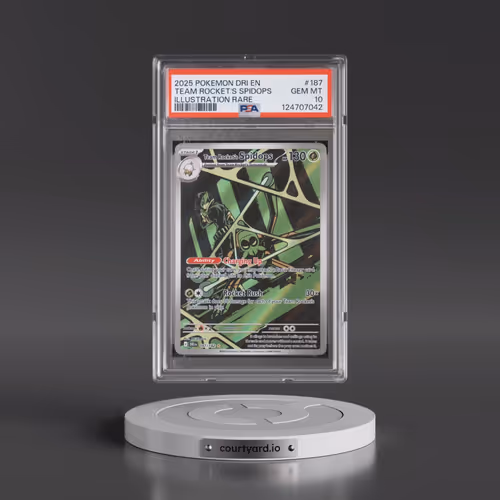 2025 Pokémon Dri EN-Destined Rivals #187 Team Rocket's Spidops - Illustration Rare (PSA 10 GEM MINT)