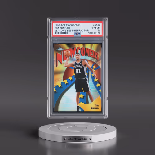 1998 Topps Chrome Season's Best #SB26 Tim Duncan - Refractor (PSA 10 GEM MINT)