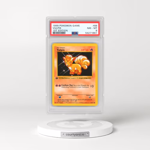 1999 Pokémon Game #68 Vulpix - 1st Edition (PSA 8 NM-MT)