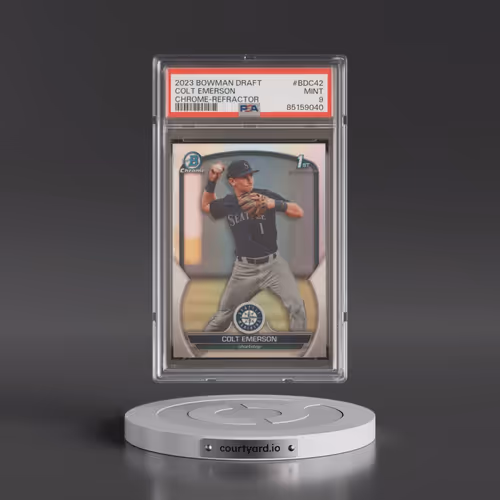 2023 Bowman Draft #BDC42 Colt Emerson - Chrome-Refractor (PSA 9 MINT)