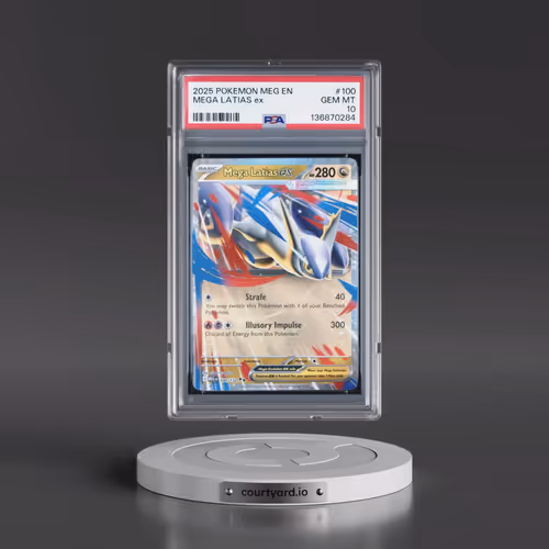 2025 Pokémon Meg EN-Mega Evolution #100 Mega Latias EX - Holo (PSA 10 GEM MINT)