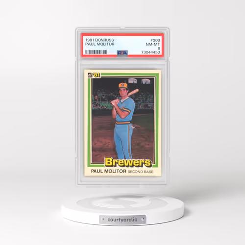1981 Donruss #203 Paul Molitor (PSA 8 NM-MT)