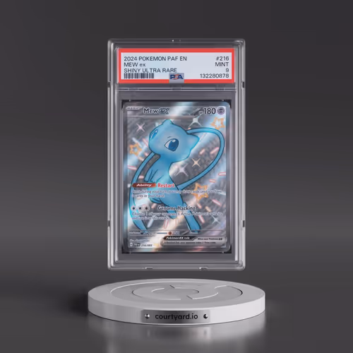 2024 Pokémon Paf EN-Paldean Fates #216 Mew EX - Holo Shiny Ultra Rare (PSA 9 MINT)