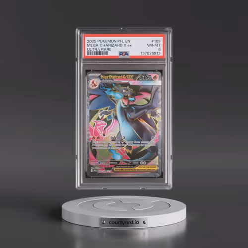 2025 Pokémon Pfl EN-Phantasmal Flames #109 Mega Charizard X EX - Holo Ultra Rare (PSA 8 NM-MT)