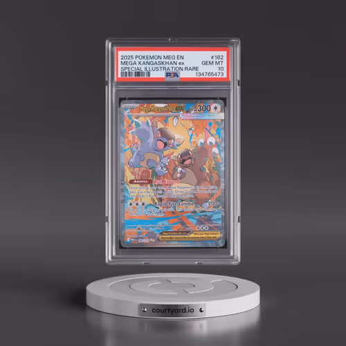 2025 Pokémon Meg EN-Mega Evolution #182 Mega Kangaskhan EX - Holo Special Illustration Rare (PSA 10