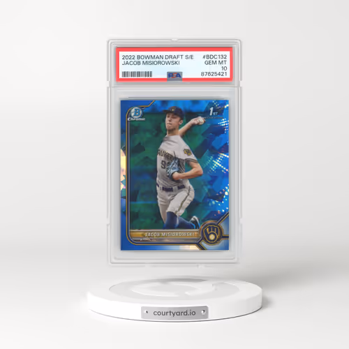 2022 Bowman Draft Chrome Sapphire Edition #BDC132 Jacob Misiorowski (PSA 10 GEM MINT)