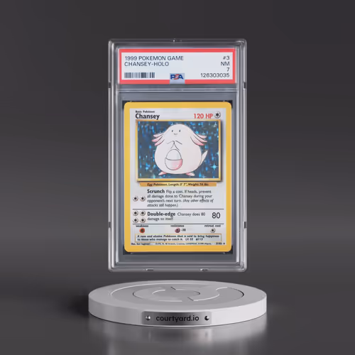 1999 Pokémon Game #3 Chansey - Holo (PSA 7 NM)