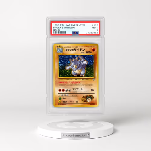 1998 Pokémon Gym #112 Brock's Rhydon - Holo (PSA 9 MINT)