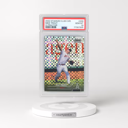2022 Topps Stadium Club Chrome #200 Mike Trout - X-Fractor (PSA 10 GEM MINT)