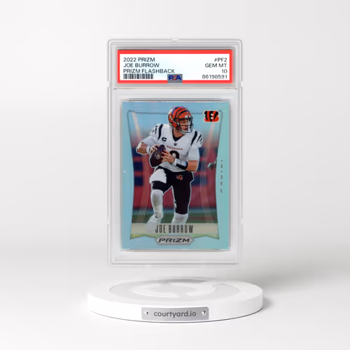 2022 Panini Prizm Prizm Flashback #PF2 Joe Burrow (PSA 10 GEM MINT)