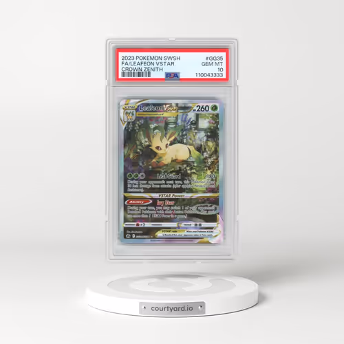 2023 Pokémon Sword and Shield Crown Zenith #GG35 Leafeon Vstar - Full Art (PSA 10 GEM MINT)
