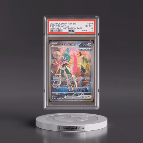 2023 Pokémon Par EN-Paradox Rift #249 Iron Valiant EX - Holo Special Illustration Rare (PSA 8 NM-MT)