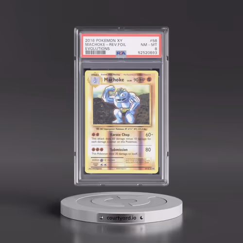 2016 Pokémon XY Evolutions #58 Machoke - Reverse Foil (PSA 8 NM-MT)