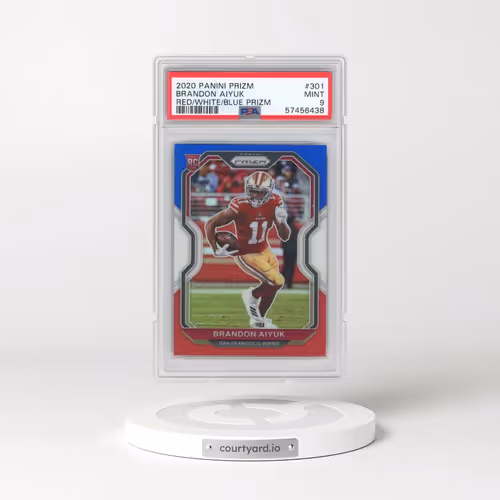 2020 Panini Prizm #301 Brandon Aiyuk - Red/White/Blue Prizm (PSA 9 MINT)