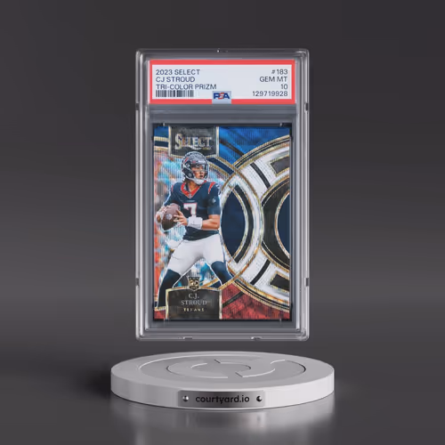 2023 Panini Select #183 CJ Stroud - Tri-Color Prizm (PSA 10 GEM MINT)