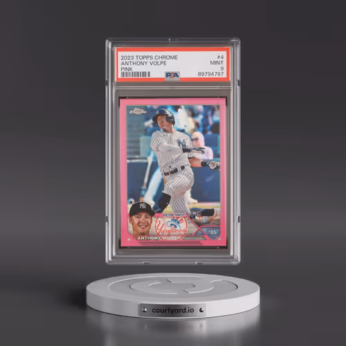2023 Topps Chrome #4 Anthony Volpe - Pink Refractor (PSA 9 MINT)