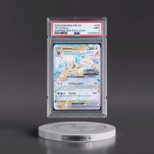 2025 Pokémon Pre EN-Prismatic Evolutions #030 Jolteon EX - Holo Surprise Box Exclusive (PSA 9 MINT)