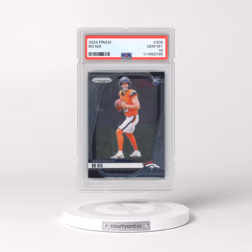 2024 Panini Prizm #309 Bo Nix (PSA 10 GEM MINT)