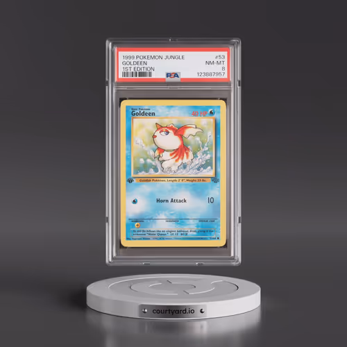 1999 Pokémon Jungle #53 Goldeen - 1st Edition (PSA 8 NM-MT)