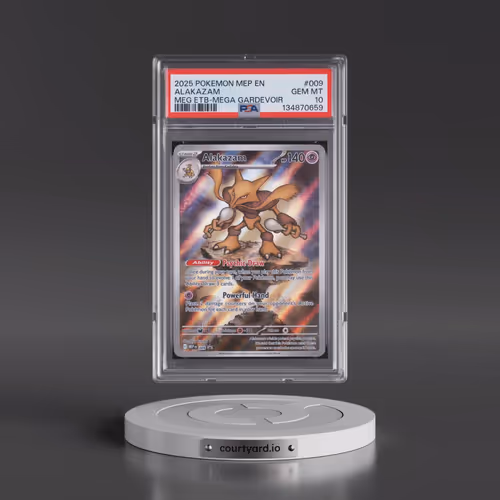 2025 Pokémon Mep EN-Me Black Star Promo #009 Alakazam - Mega Evolution Elite Trainer Box-Mega Gardev